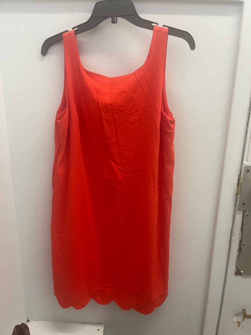 kate spade Red Scalloped Hem Shift Dress